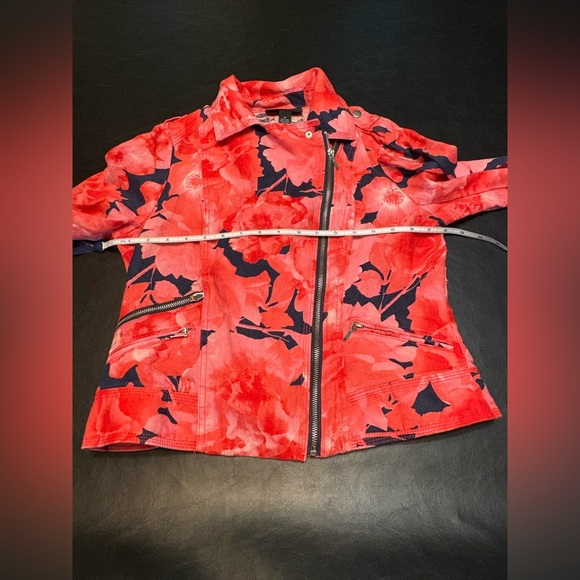 INC International Concepts Pink and Black Moto Linen Jacket - Picture 9 of 12